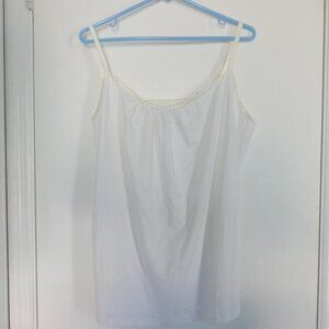 NWT Lane Bryant white stretchy tank top camisole adjustable straps size 18-20